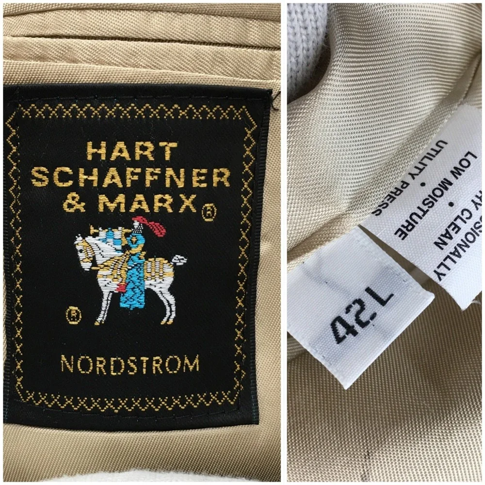 VINTAGE HART‎ SCHAFFNER Mens Wool Silk Blazer Sport Coat Casual Jacket 42L Suit